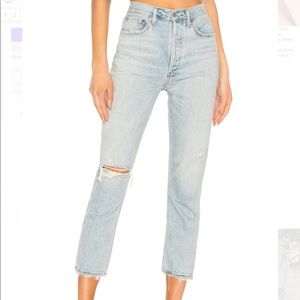 Riley High Rise Straight Crop in Shatter Size 24